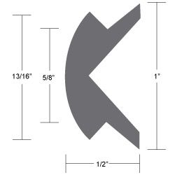 Taco Marine V12-0303 Black Flexible Vinyl Insert 50' x 1" x 1/2" | Blackburn Marine Rub Rail